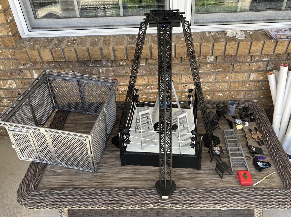 WWE Money In The Bank Toys R Us Exclusive Playset, Steel Cage, More, Huge!!